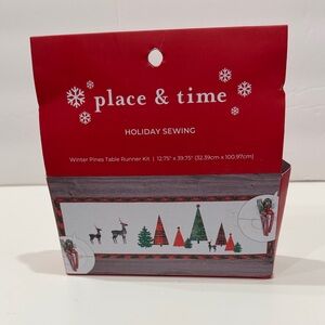 Place & Time Holiday Sewing Winter Pines Table Runner Kit